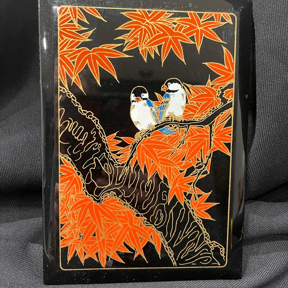 Vintage 1986 By Action Industries Lacquerware Address Book Birds In Trees